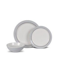 Conjunto Louça Classic Grey Cinza 12pc 2