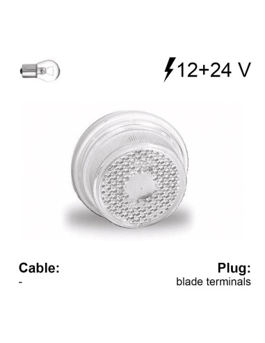 Farolim Dianteiro Redondo Branco