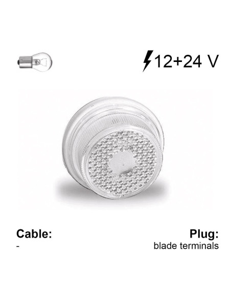 Farolim Dianteiro Redondo Branco