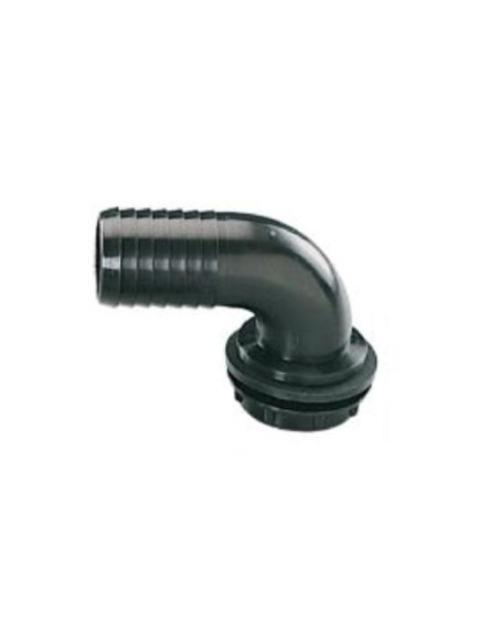 Reccord curvo nylon 40mm preto