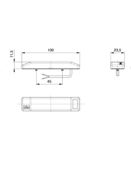 Farolim Lateral Laranja Led