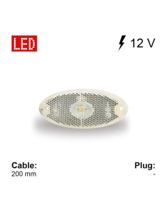 Farolim Mínimo Oval Branco Frente