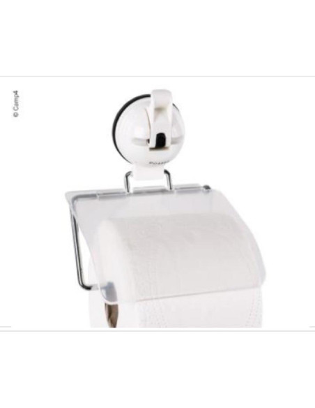 Suporte rolo papel higiénico com ventosa branco Reimo
