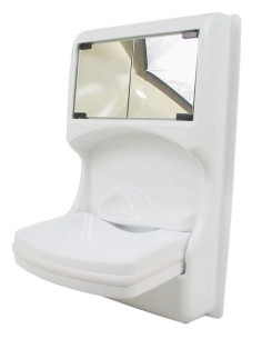 Móvel com lavatório embutido e espelho