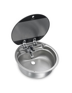 Tampa vidro redonda para lava louça Dometic 2