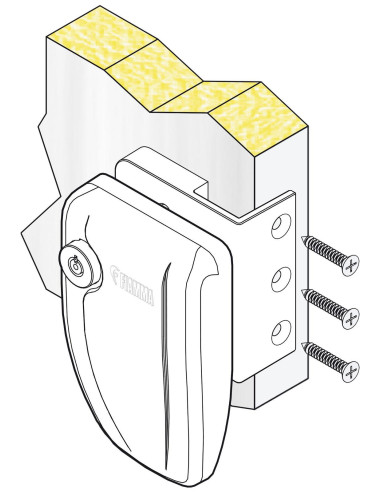 Anti Roubo Safe Door Frame 3 Fechos Cinza