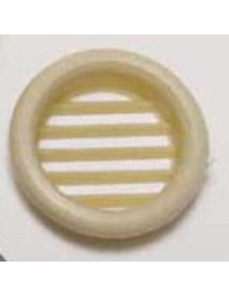 Grelha Ventilação Redonda Creme 32mm