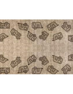 Tapete Runner Kamper 52cm largo Beje /Mt