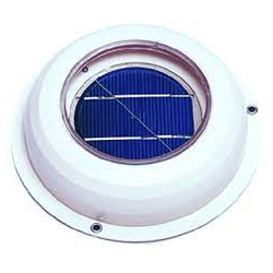 Ventilador Solar plano branco