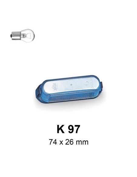 Farolim Matrícula Cinza 74x26