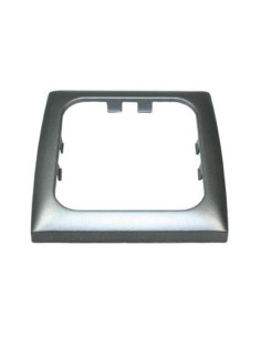 Aro para tomada cinza cromado