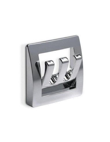 Cabide Cinza Cromado de 3 ganchos