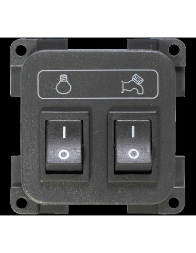 Interruptor duplo cinza