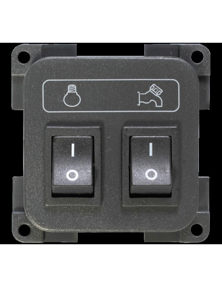 Interruptor duplo cinza