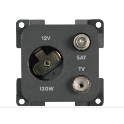 Tomada de 12v e tv e sat cinza mp12atvs cbe