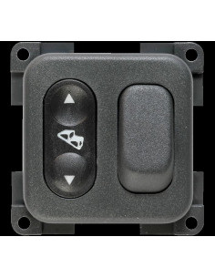 Interruptor duplo de degrau cinza