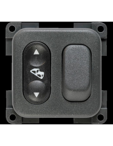 Interruptor duplo de degrau cinza