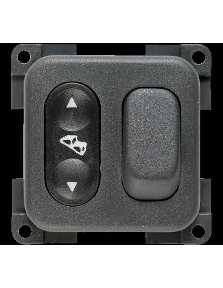 Interruptor duplo de degrau cinza