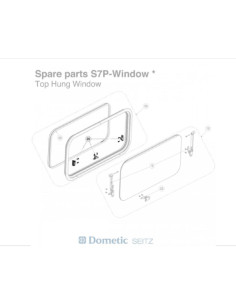 Base para Fecho janela S7 Dometic (5Pc) 2