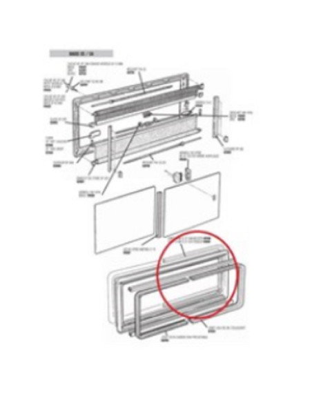 Borracha junta para janela Dometic S4/S5 (5Mt)