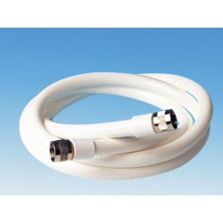 Bicha de chuveiro PVC Branco 3/8 - 3/8 1,5m