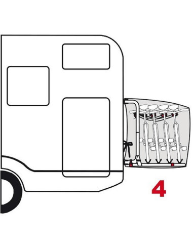 Cobertura 4 bicicletas bike cover S Fiamma