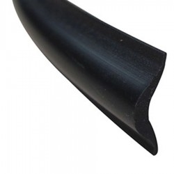 Perfil Borracha Tapa Parafusos Preto 12.5x3.7 /Mt