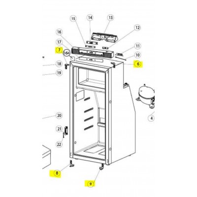 Kit de dobradiças porta frigorifico T2090 Thetford