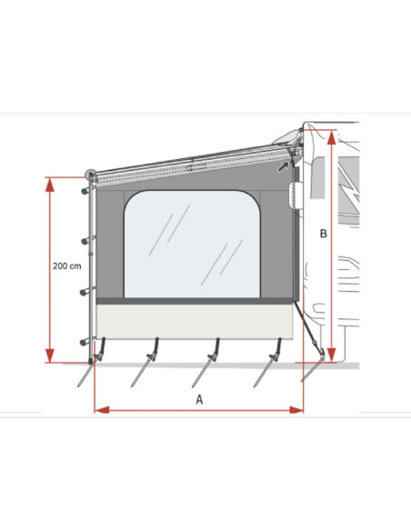 Lateral para toldo Caravanstore XL Fiamma