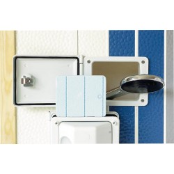 Porta exterior universal Branca 16cmx12cm
