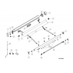 Tampa Direita Branca p/toldo Dometic PW1000