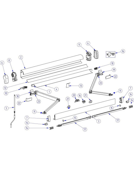 Junta de conexão de braço de toldo thule 4900