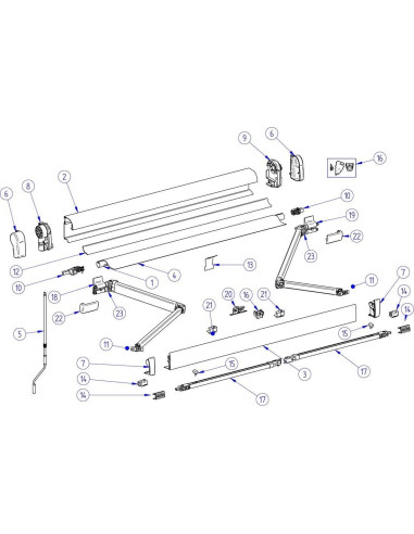 Junta de conexão de braço de toldo thule 4900