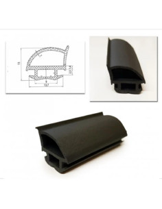Perfil de borracha negra para portas