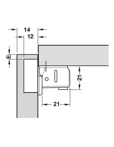 Dobradiça de Armários e Portas interiores tipo copo