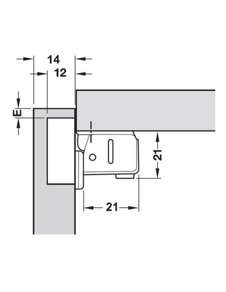Dobradiça de Armários e Portas interiores tipo copo