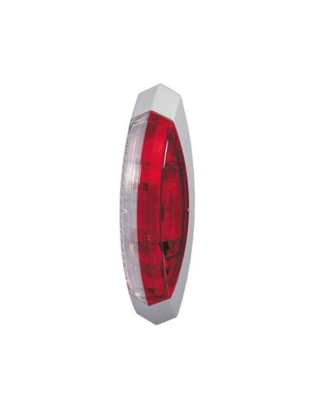 Farolim lateral bicolor DRT Base Cinza 124x39x32