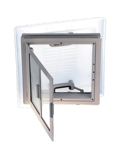 Claraboia MPK Opaca 40x40 Mod.46 c/mosquiteira Moldura beje