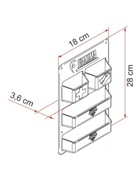 Quatro Compartimentos Pocket Kassett Fiamma