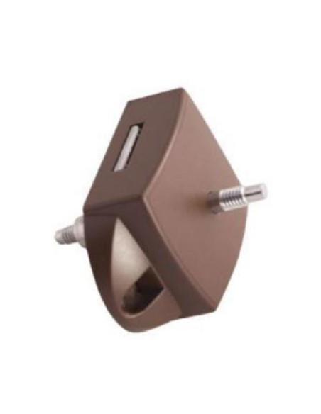 Fecho TicTac c/botão castanho completo