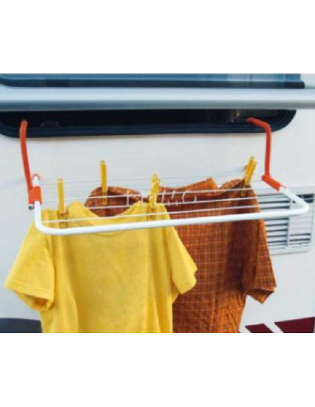 Estendal Roupa Plastificado Para Janela