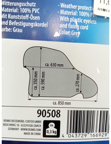 Cobertura para lança de caravana