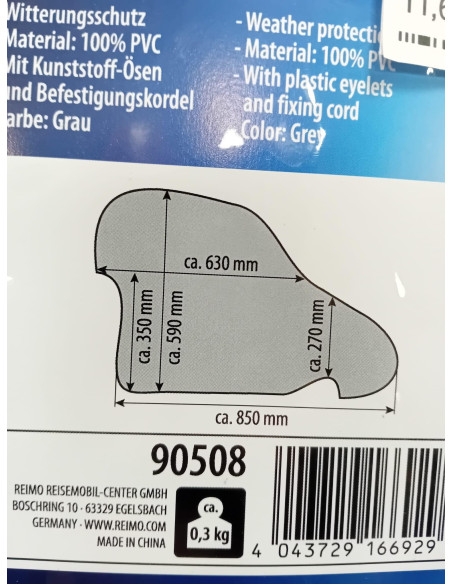 Cobertura para lança de caravana