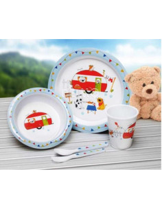 CONJUNTO LOUÇA 5 PEÇAS KINDER MELAMINA