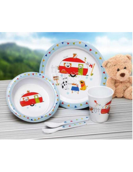 CONJUNTO LOUÇA 5 PEÇAS KINDER MELAMINA