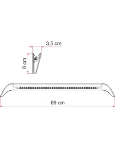 Aplique Led para porta exterior Fiamma 2