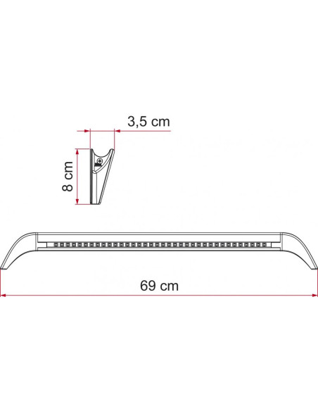 Aplique Led para porta exterior Fiamma