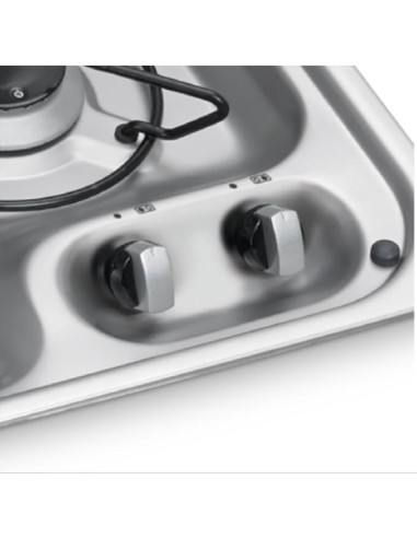 Fogão 2 queimadores com tampa