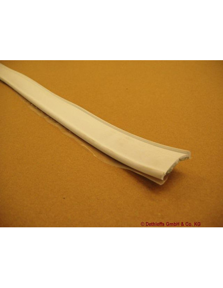 Borracha de acabamento c/mastic, branca p/perfil Sunlight