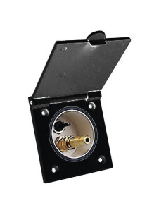 Tomada Exterior de água Preta Quadrada